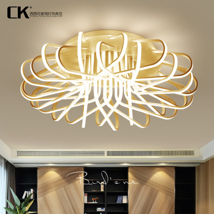 客厅灯 简约现代大气家用圆形LED吸顶灯温馨时尚个性创意卧室灯具