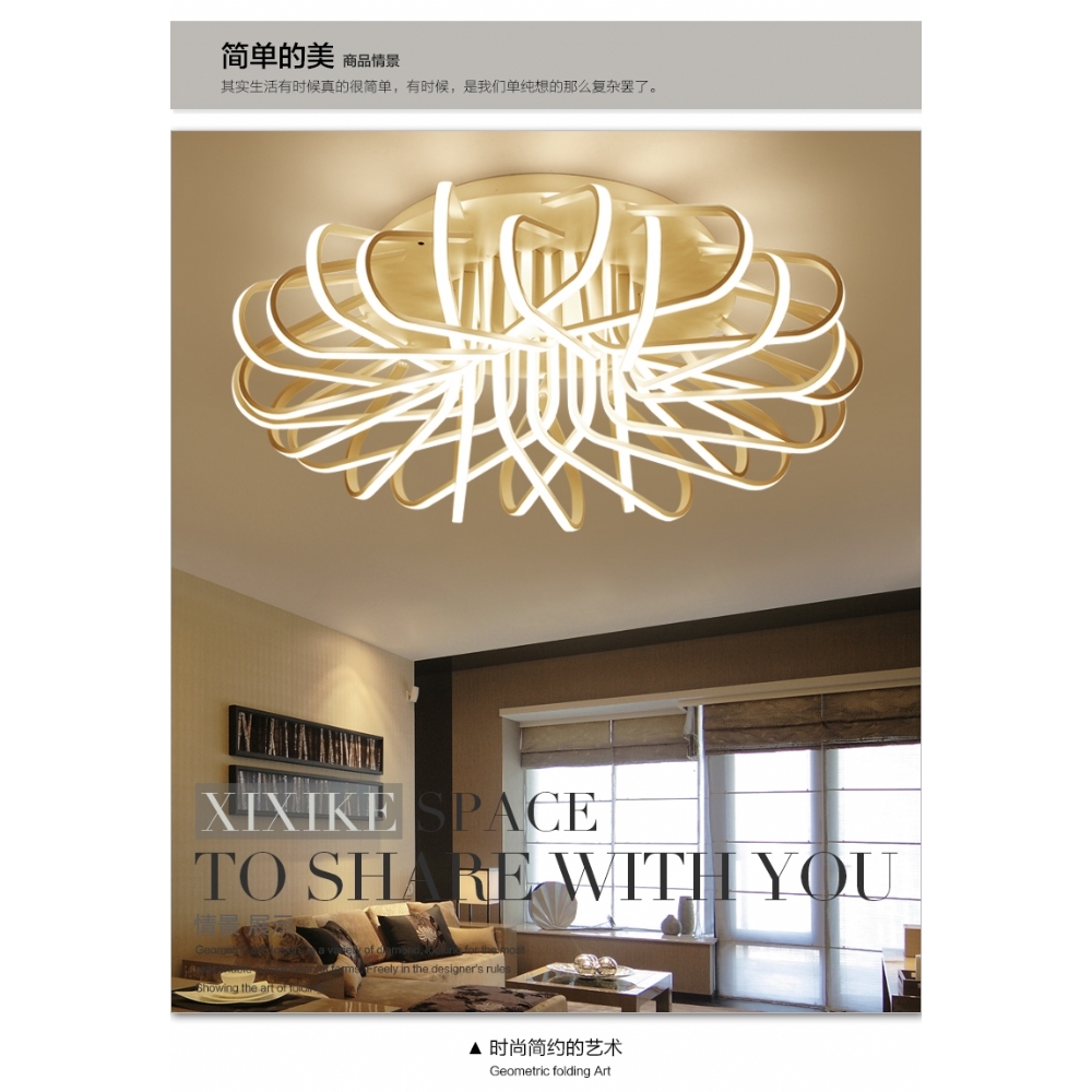 客厅灯 简约现代大气家用圆形LED吸顶灯温馨时尚个性创意卧室灯具